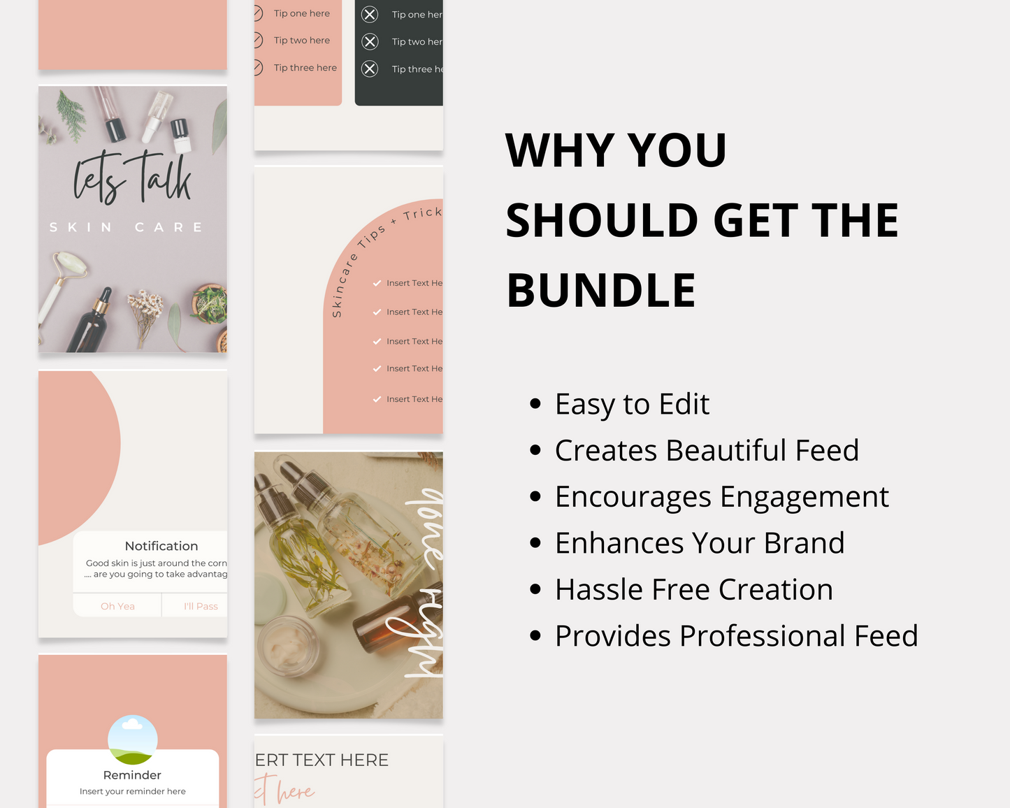 60 Beauty & Skincare Instagram Post Templates